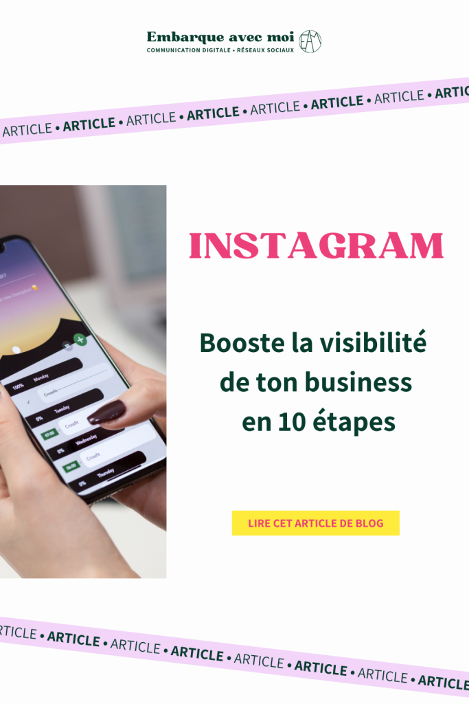 Tu veux que ton entreprise brille sur Instagram ? Découvre comment attirer ton audience et transformer ton compte en un véritable outil de croissance pour ton business. Astuces pratiques et stratégies gagnantes au programme ! #VisibilitéInstagram #CroissanceBusiness #EntrepreneuriatDigital
